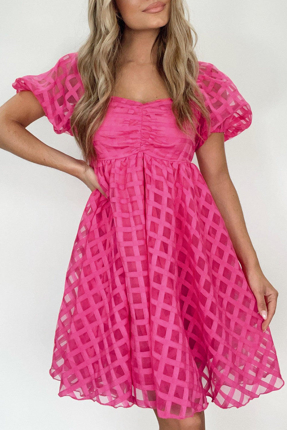 Strawberry Pink Babydoll Dress