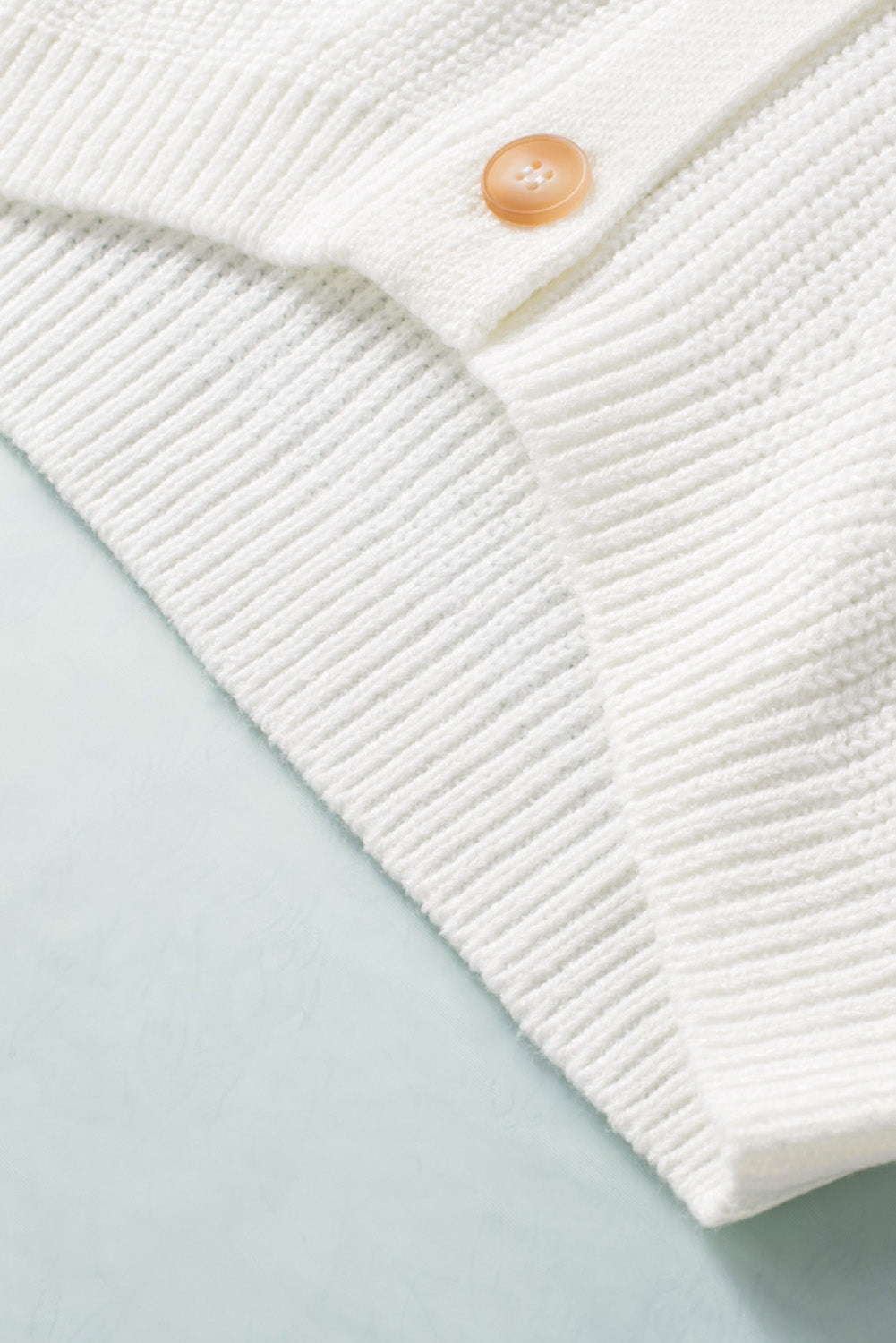 Button Bishop Sleeve Knit Cardigan