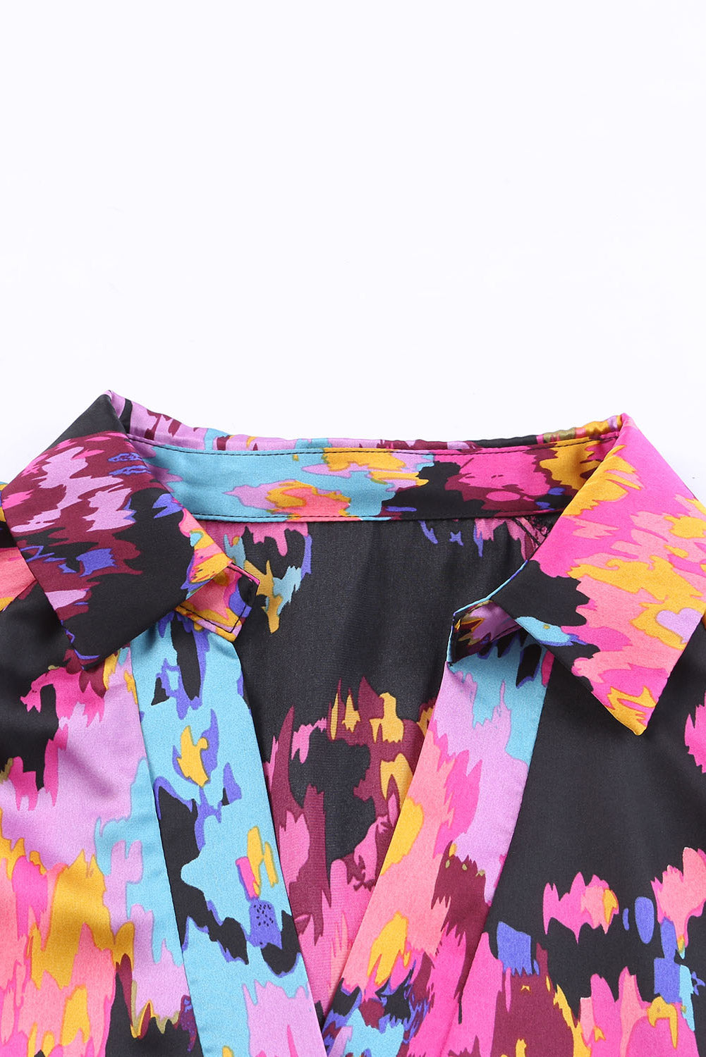 V Neck Puff Sleeve Blouse