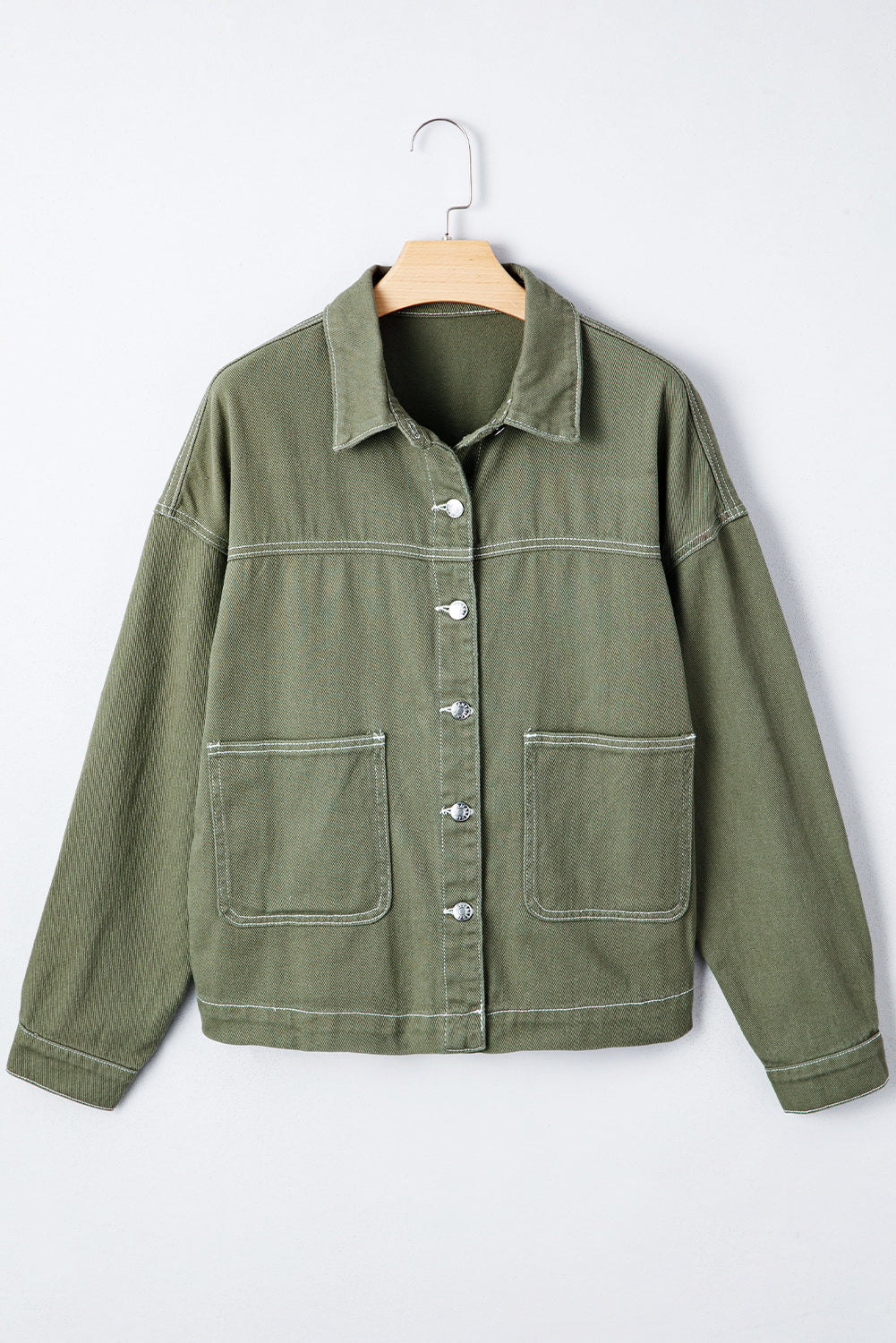 Button Front Denim Jacket