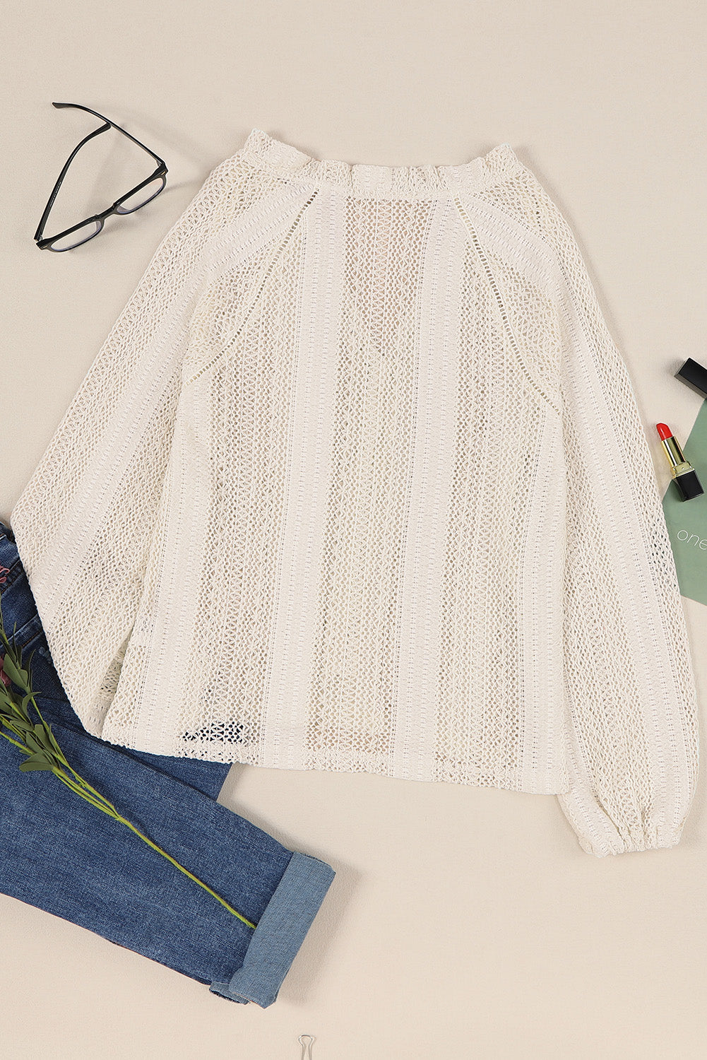 Raglan Sleeve Crochet Top