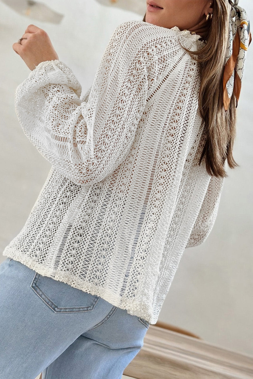 Raglan Sleeve Crochet Top
