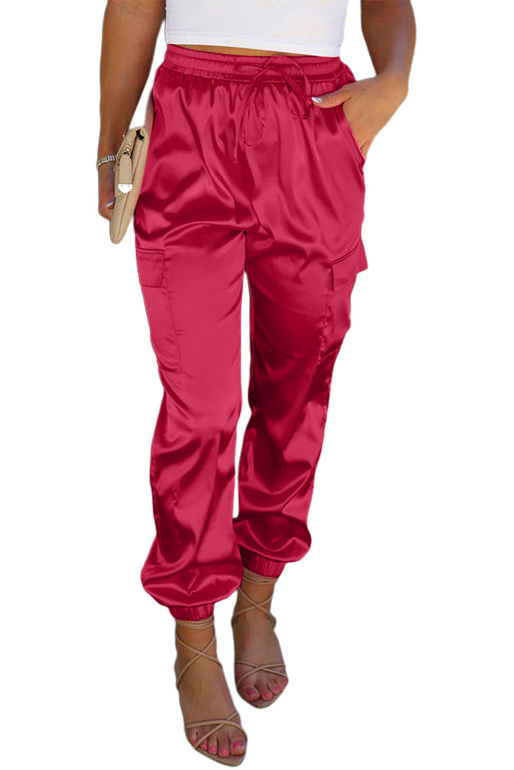 Satin Drawstring Joggers