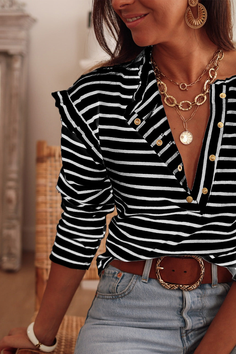 Striped Long Sleeve Top