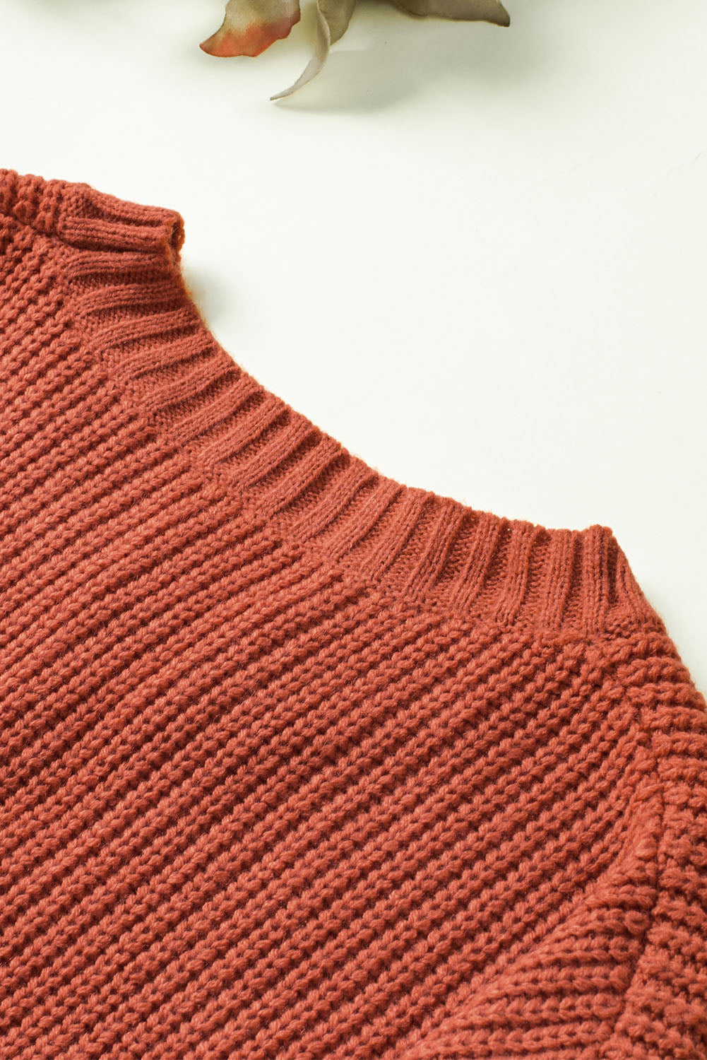 Bubble Sleeve Cropped Knit Sweater