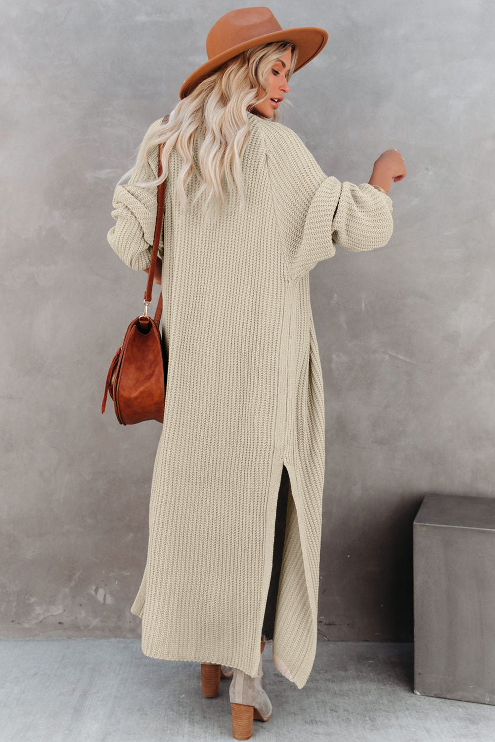 Cable Knit Open Front Duster Cardigan