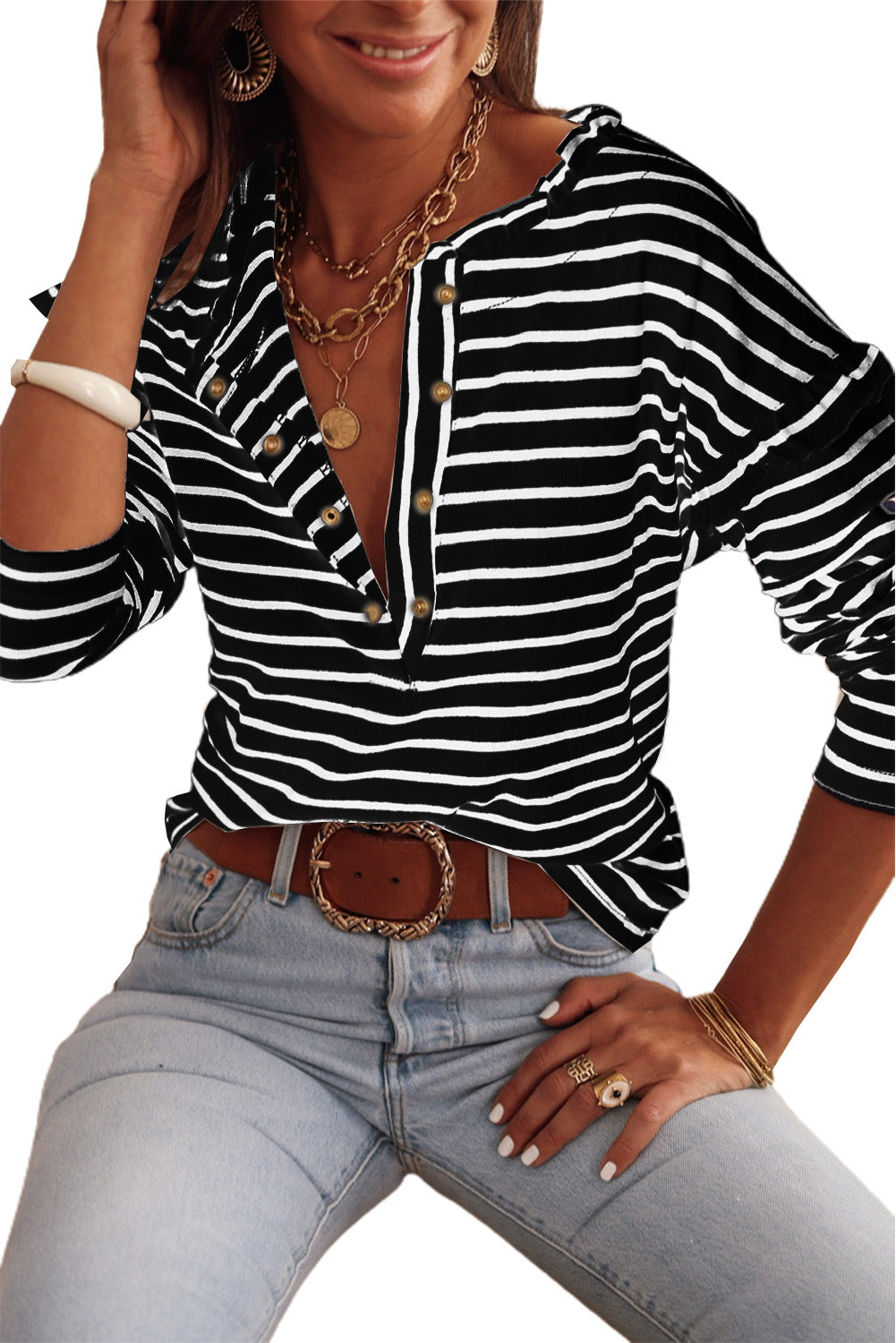 Striped Long Sleeve Top