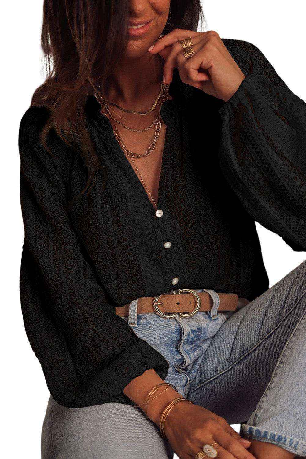 Raglan Sleeve Crochet Top