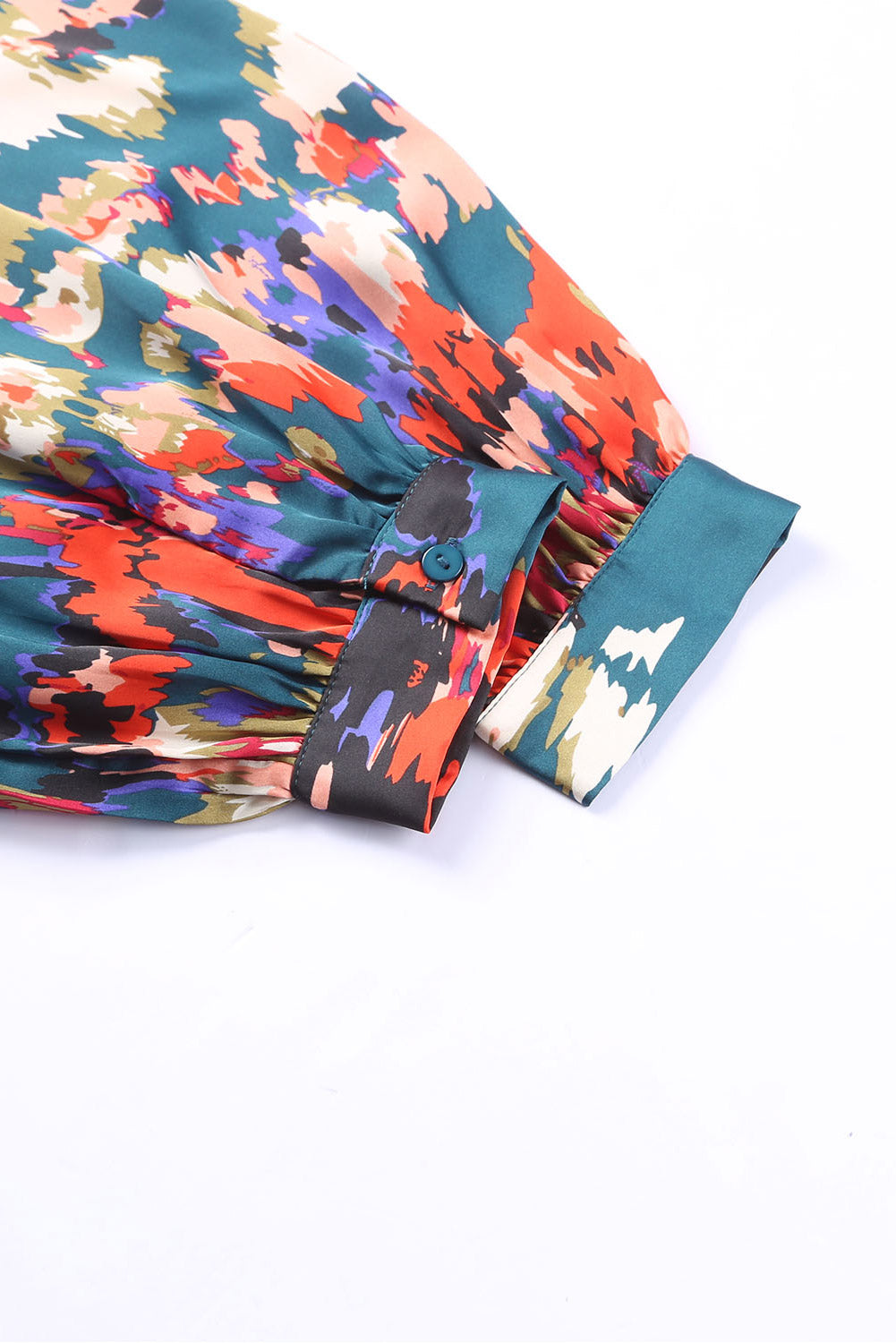 V Neck Puff Sleeve Blouse