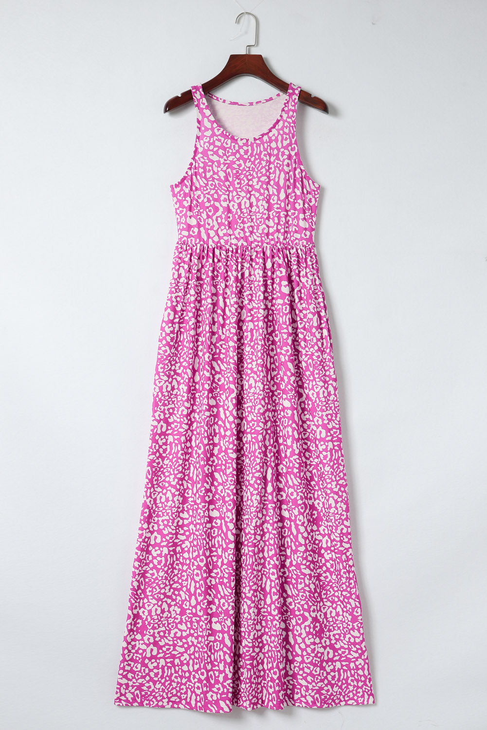 Leopard Pocketed Maxi Tank Dress