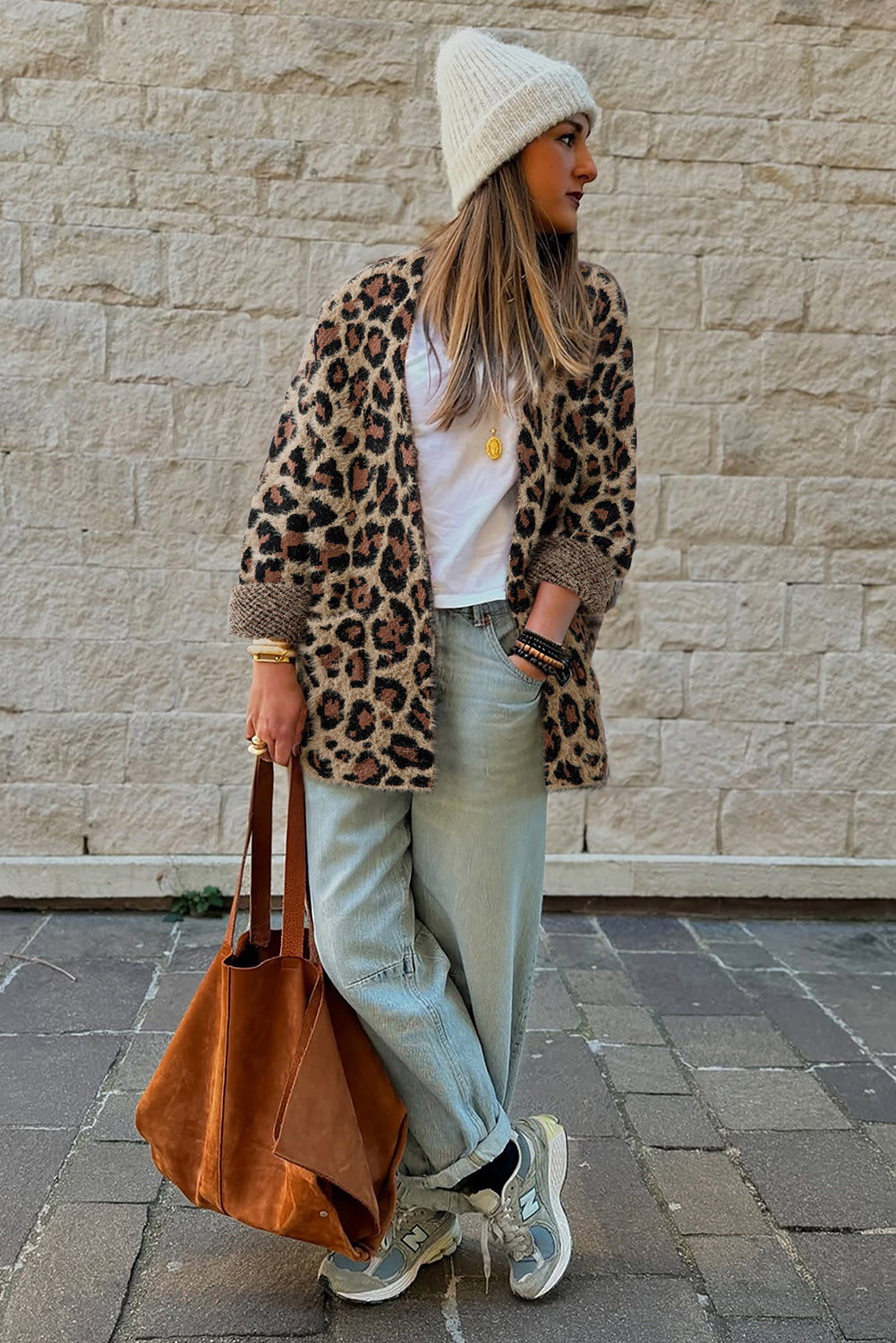 Open Front Fuzzy Cardigan