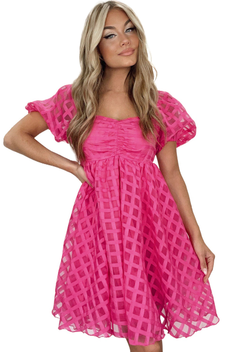 Strawberry Pink Babydoll Dress