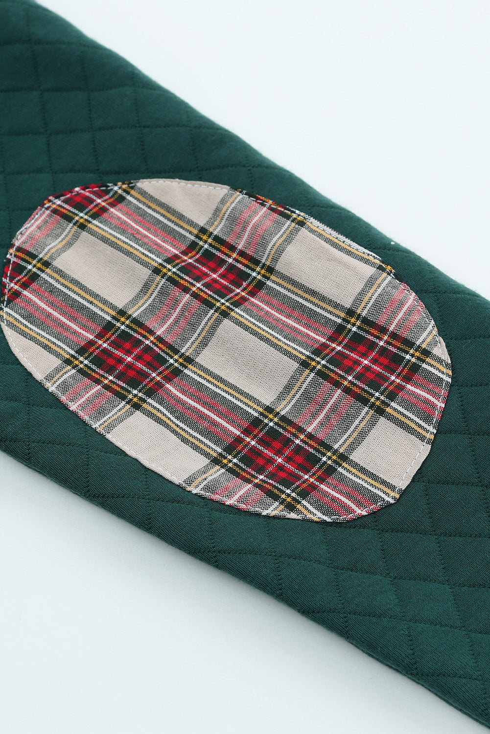 Plaid Trim Sweatshirt
