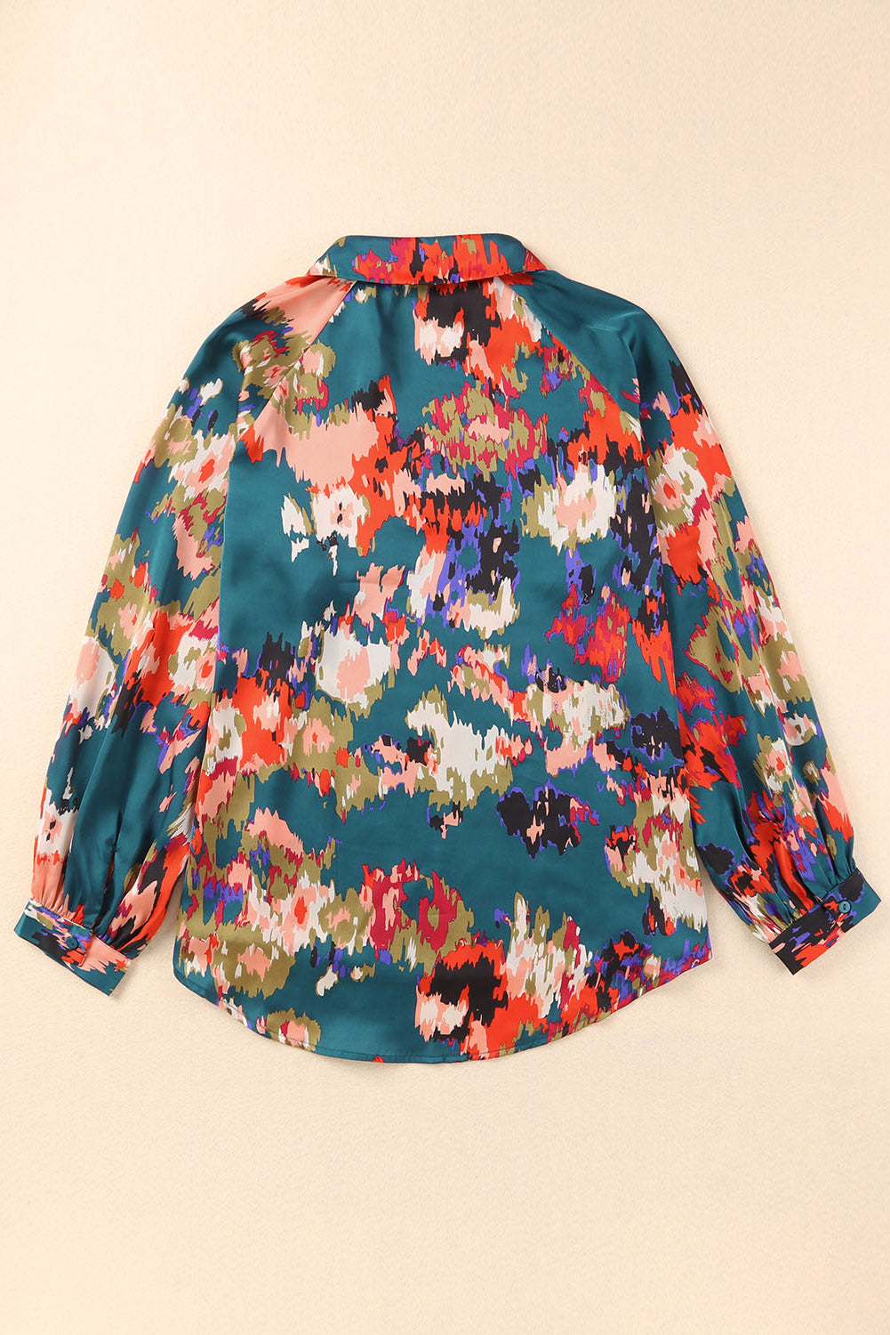 V Neck Puff Sleeve Blouse