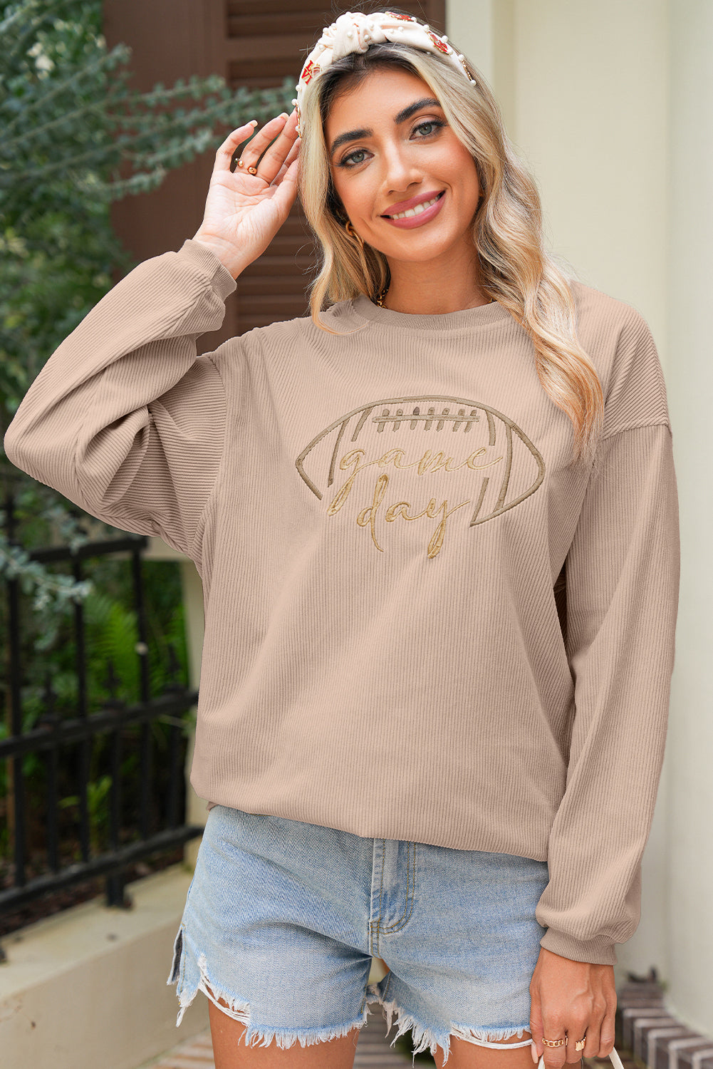 Game Day Embroidered Sweatshirt