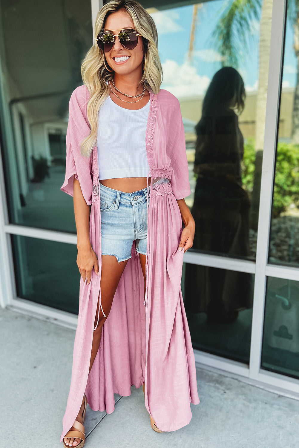 Open Front Maxi Kimono