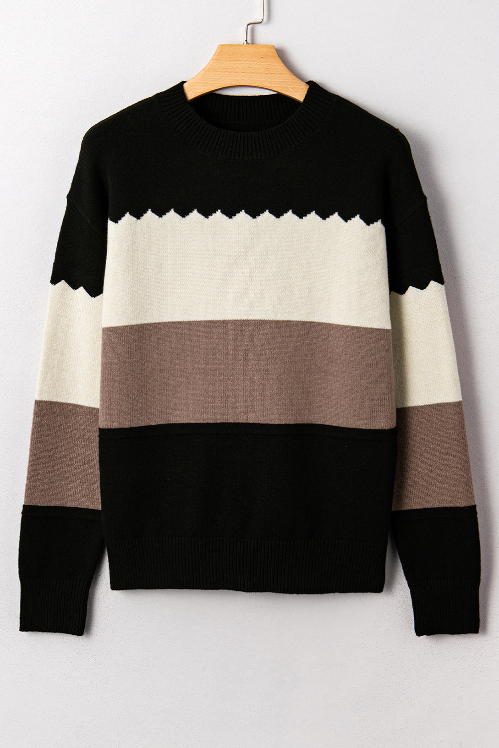 Crew Neck Drop Shoulder Sweater