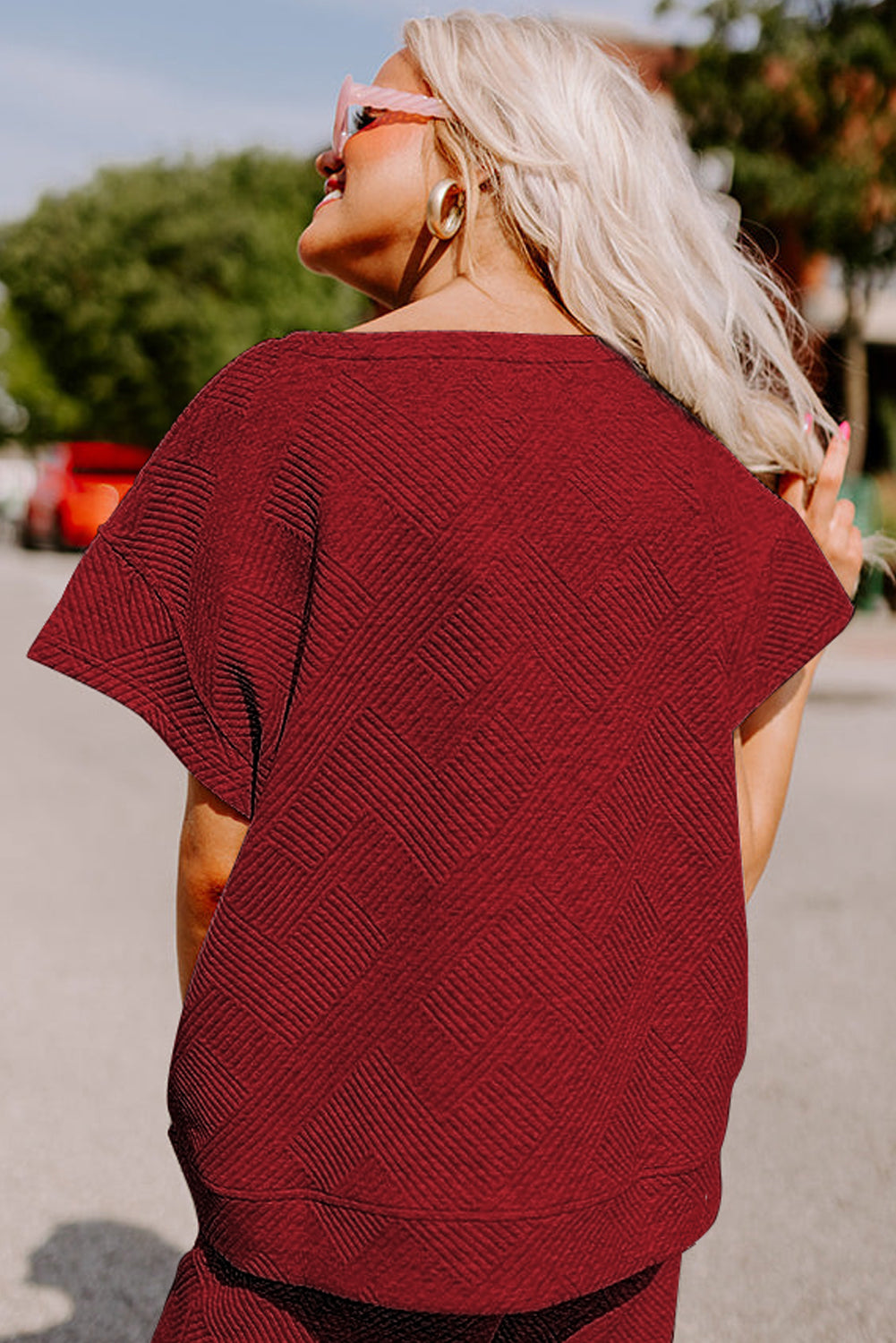 Loose Fit T Shirt and Drawstring Pants Set