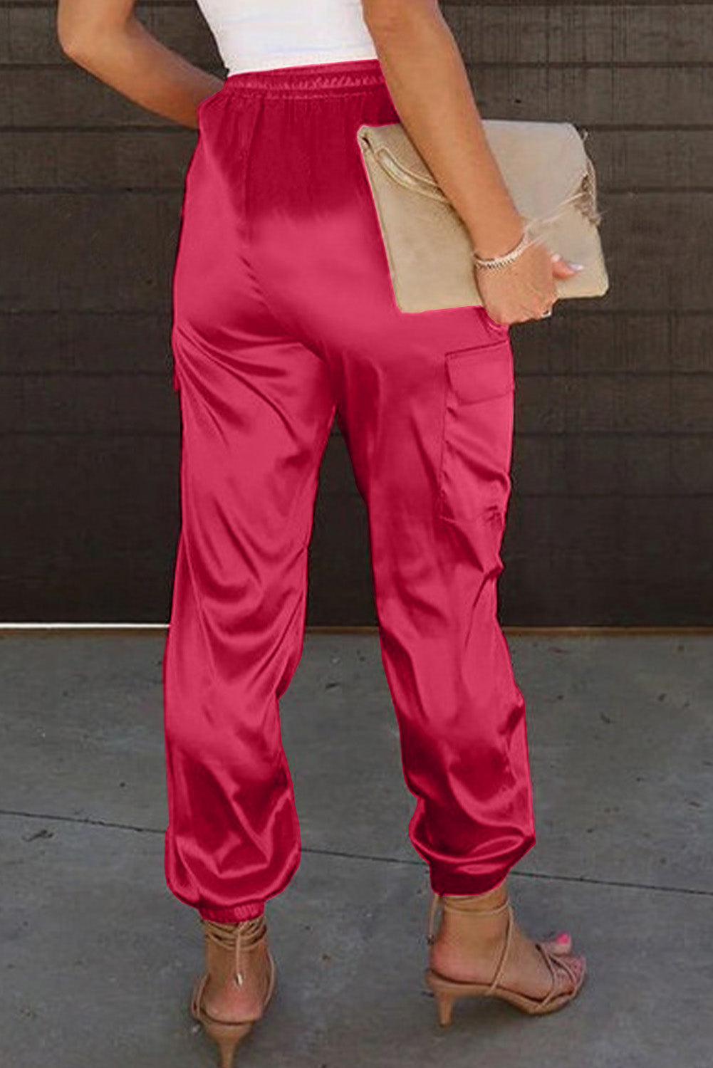 Satin Drawstring Joggers