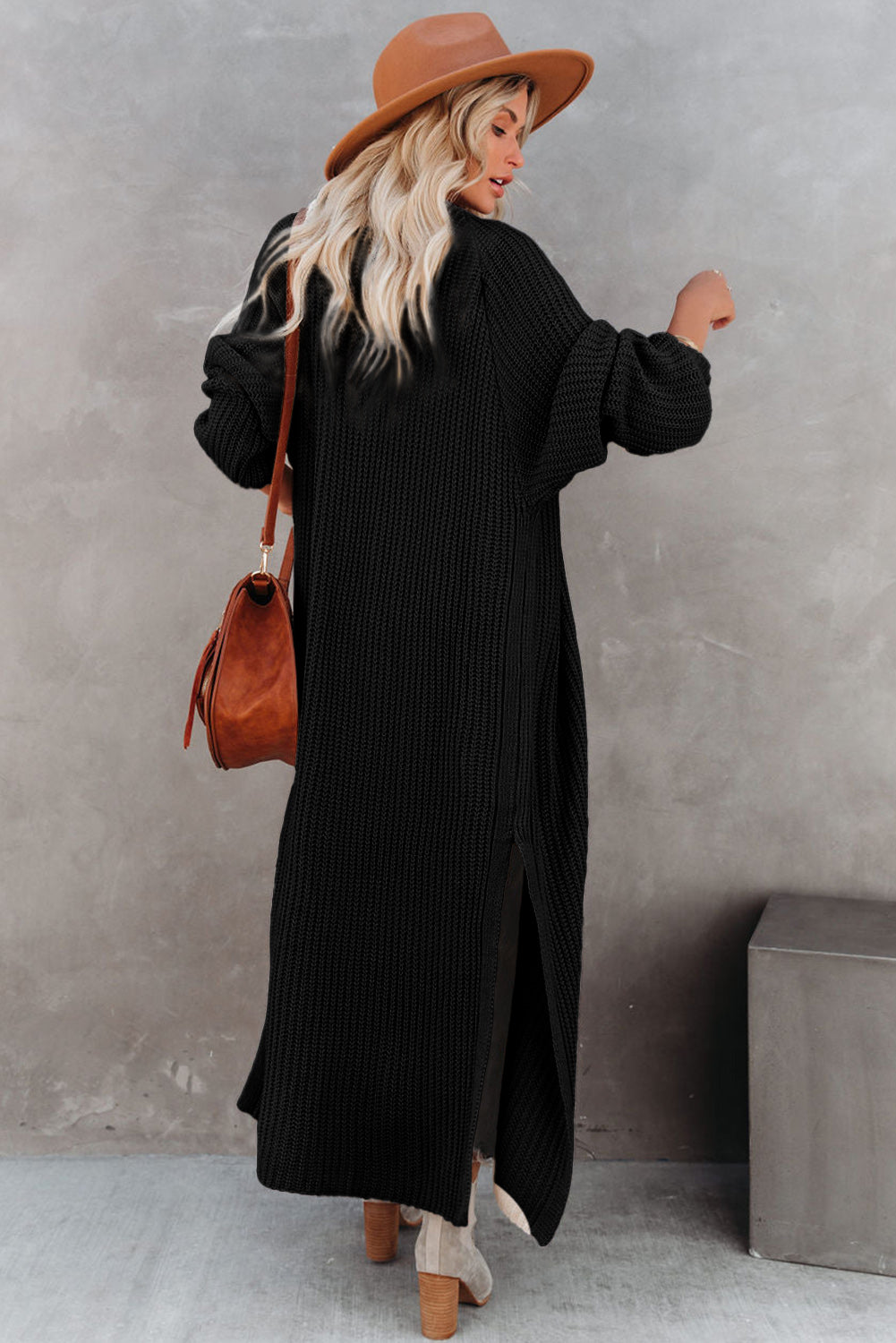 Cable Knit Open Front Duster Cardigan
