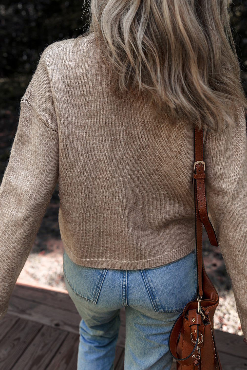 Drop Shoulder Sweater with Dots
