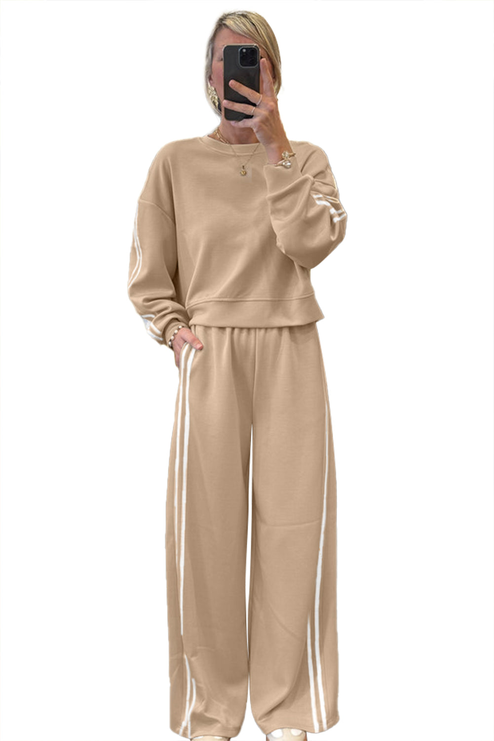 Wide Leg Pants 2pcs Outfit