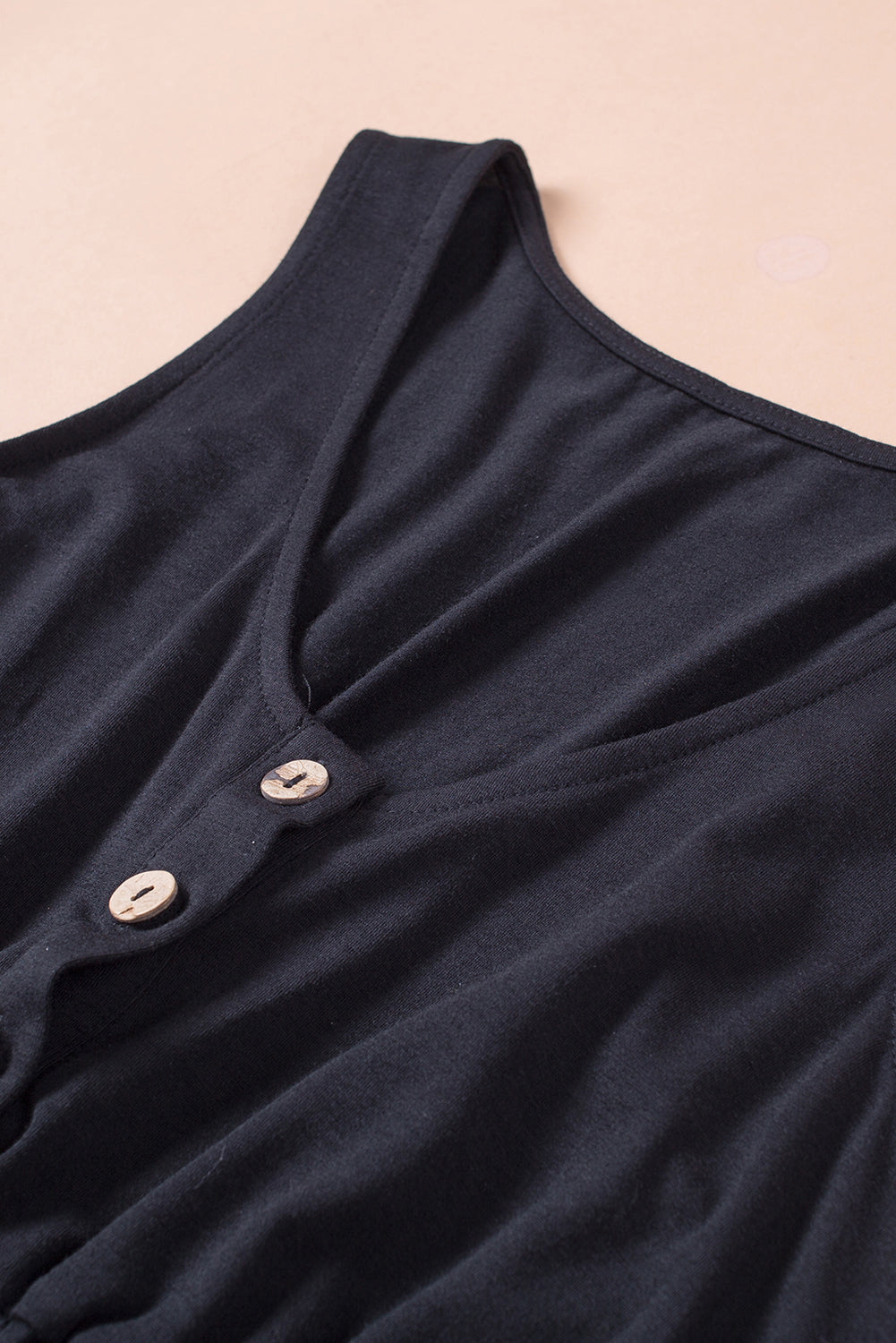 Sleeveless Button Front Short Basics Dress
