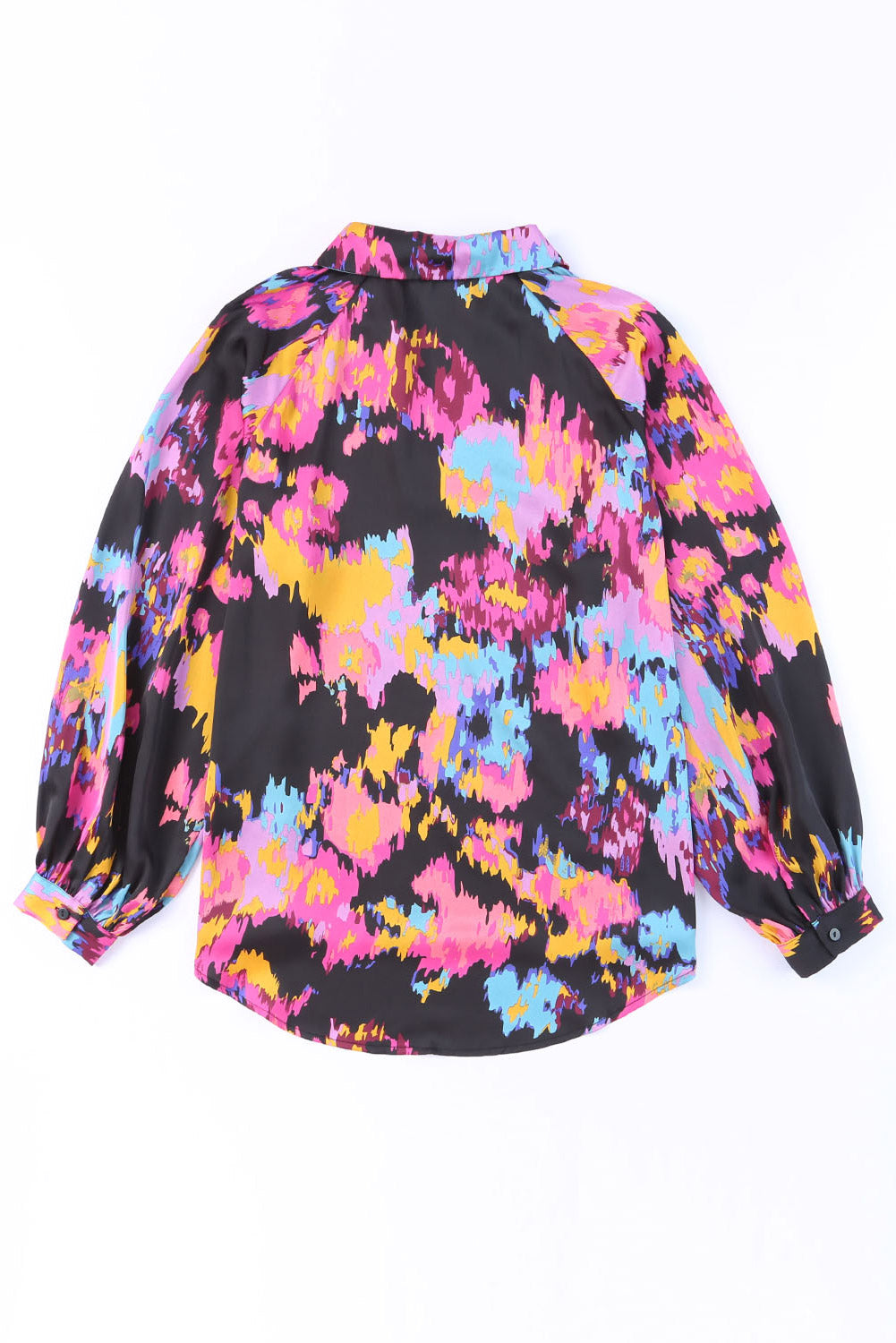 V Neck Puff Sleeve Blouse