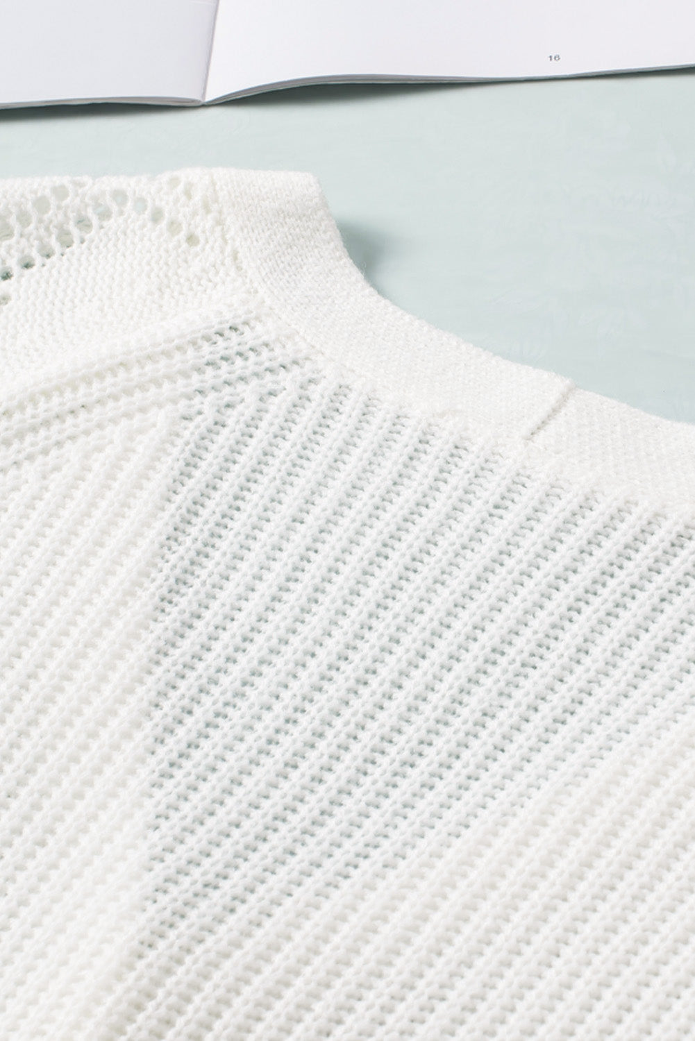 Button Bishop Sleeve Knit Cardigan