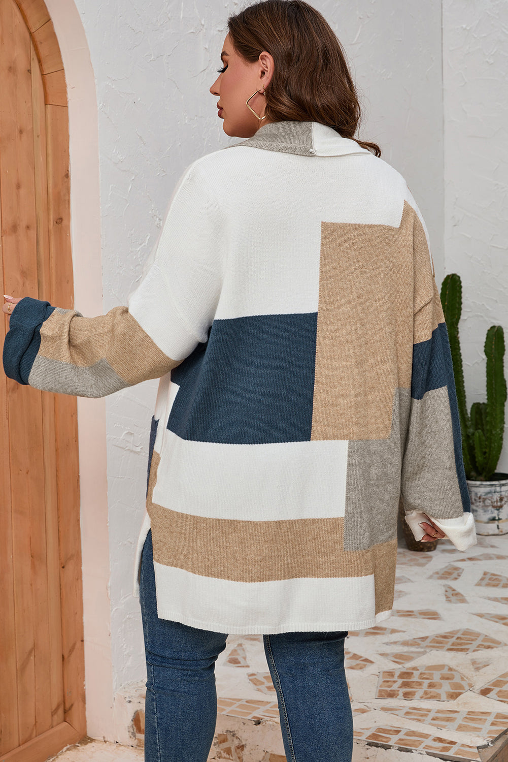 Colourblock Knit Cardi
