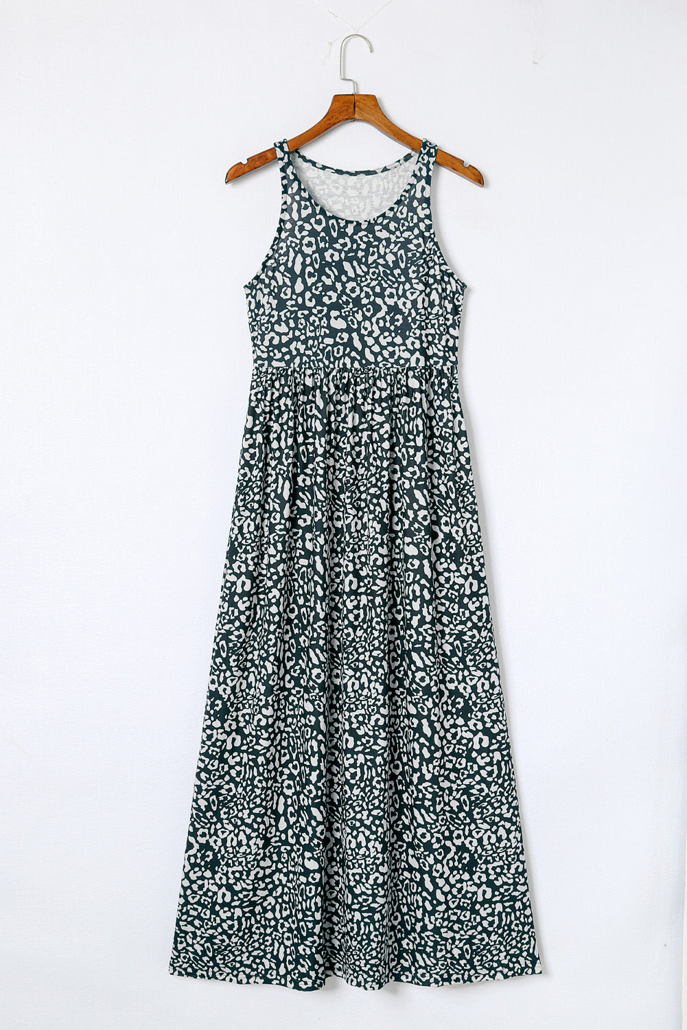Leopard Pocketed Maxi Tank Dress