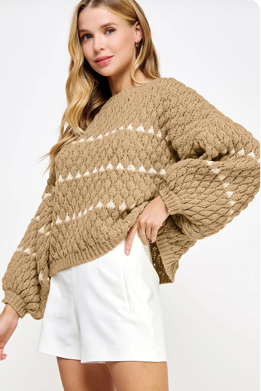 Puff Sleeve Baggy Sweater