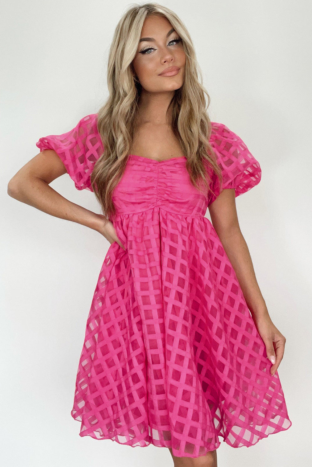 Strawberry Pink Babydoll Dress