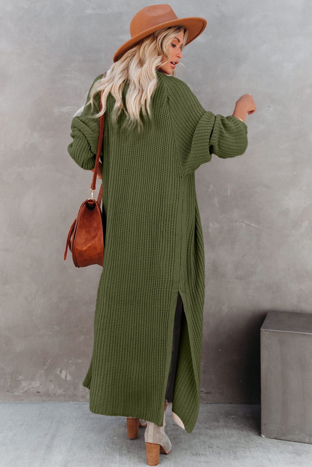 Cable Knit Open Front Duster Cardigan
