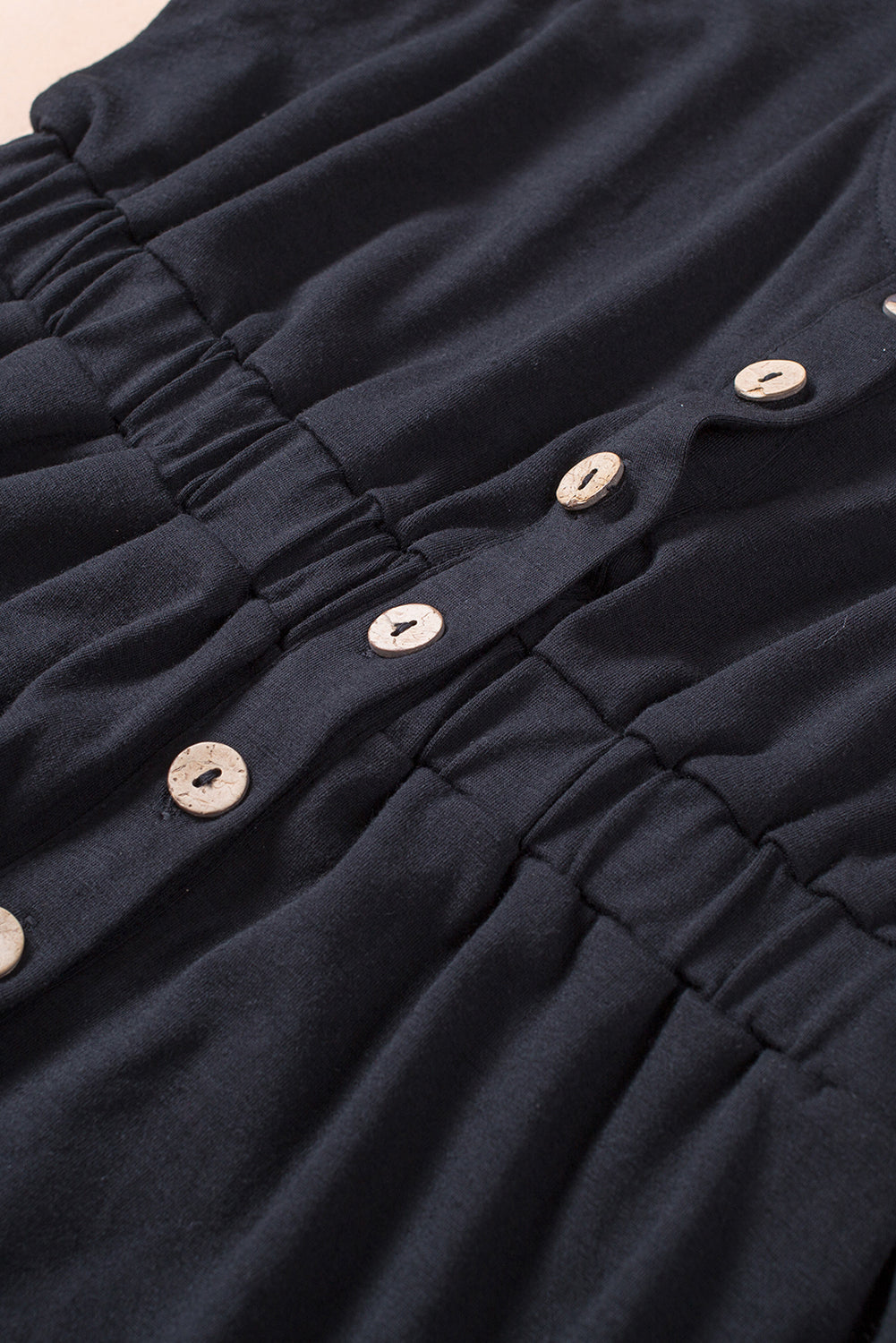 Sleeveless Button Front Short Basics Dress