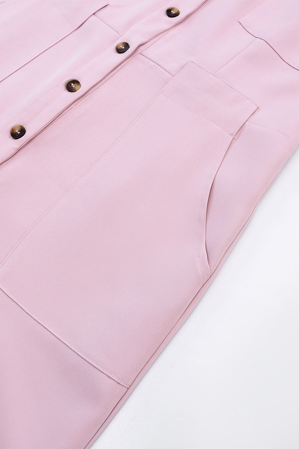 Buttoned Sleeveless Cropped Jumpsuit With Sash