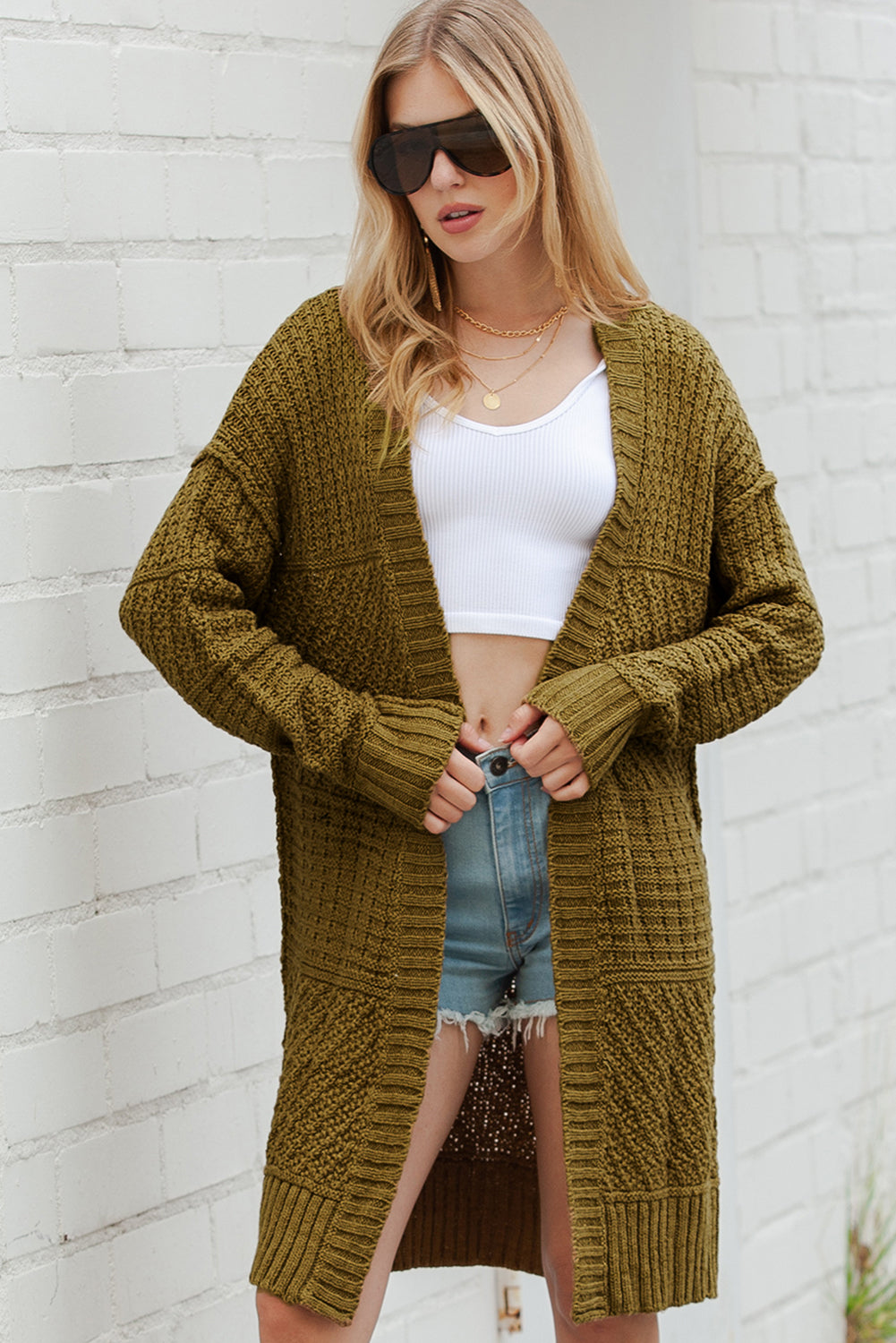 Open Front Long Cardigan with Pockets – Bartlett & Bosc