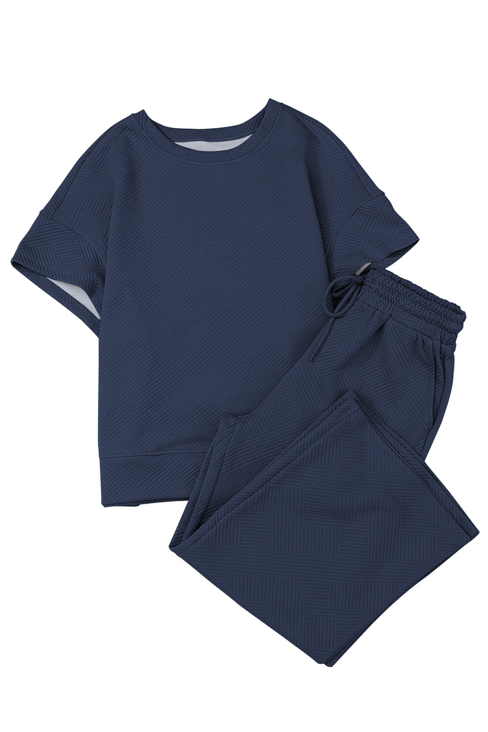 Loose Fit T Shirt and Drawstring Pants Set
