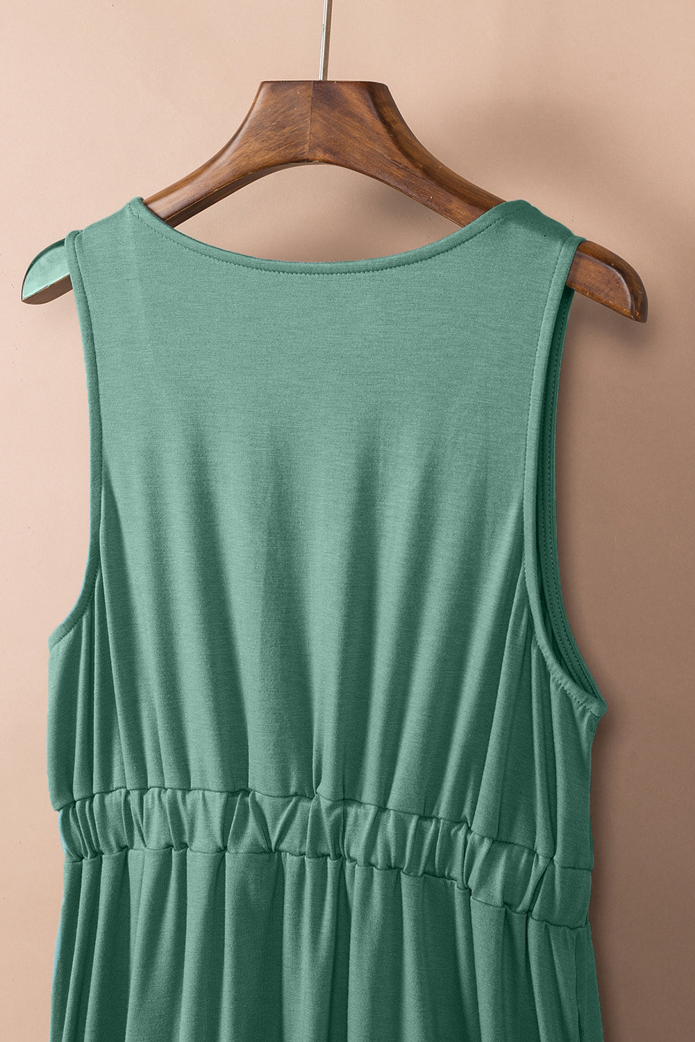 Sleeveless Button Front Short Basics Dress