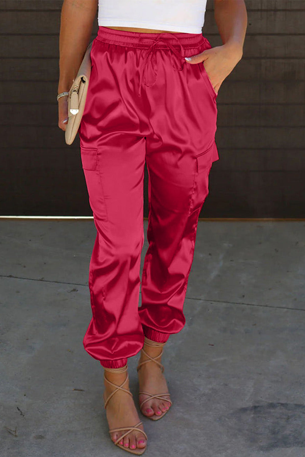 Satin Drawstring Joggers