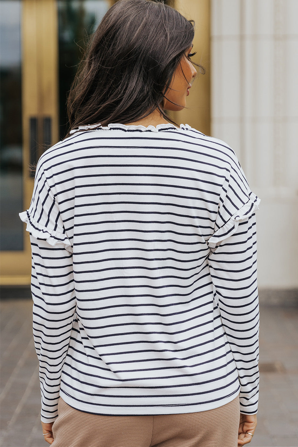 Striped Long Sleeve Top