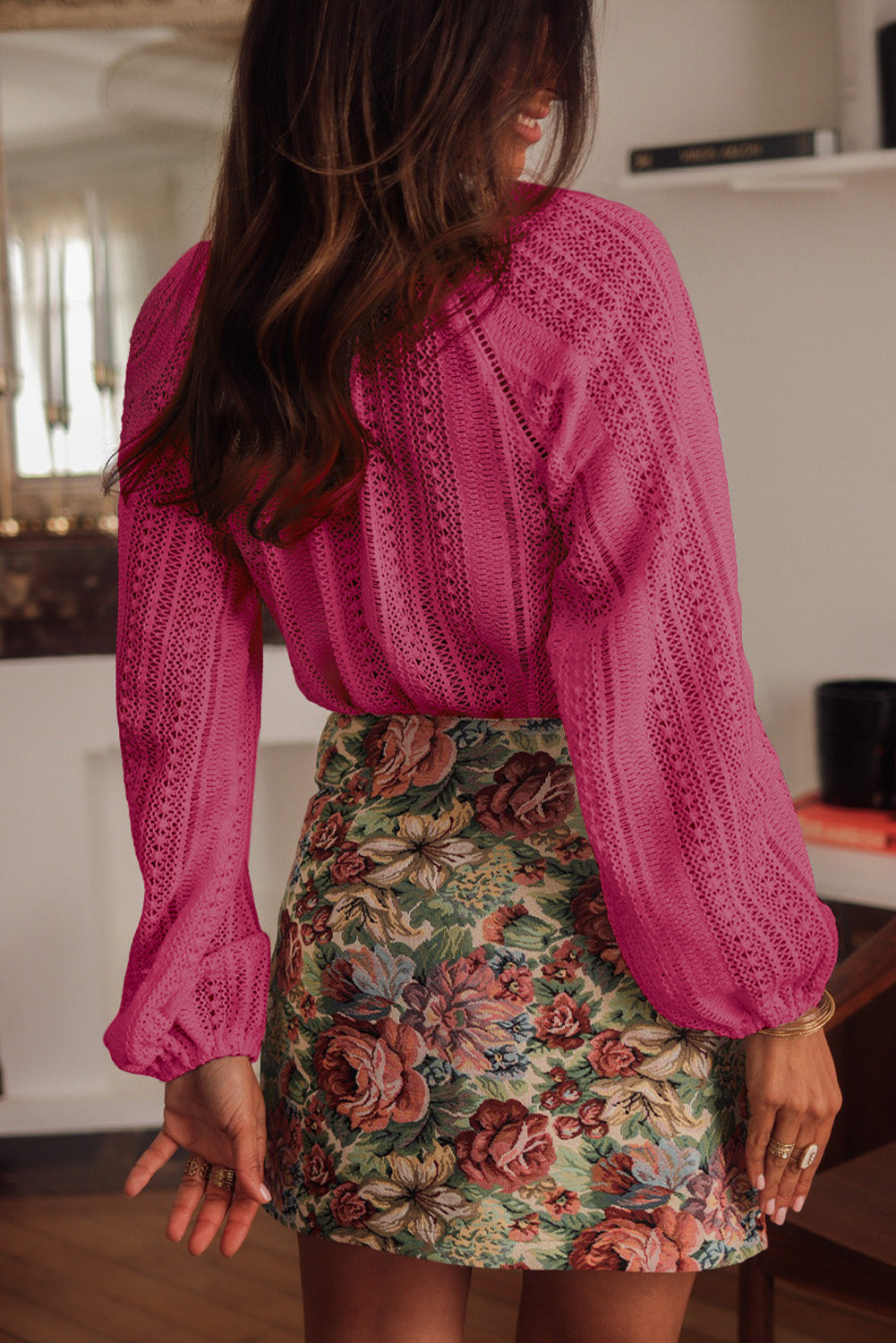 Raglan Sleeve Crochet Top