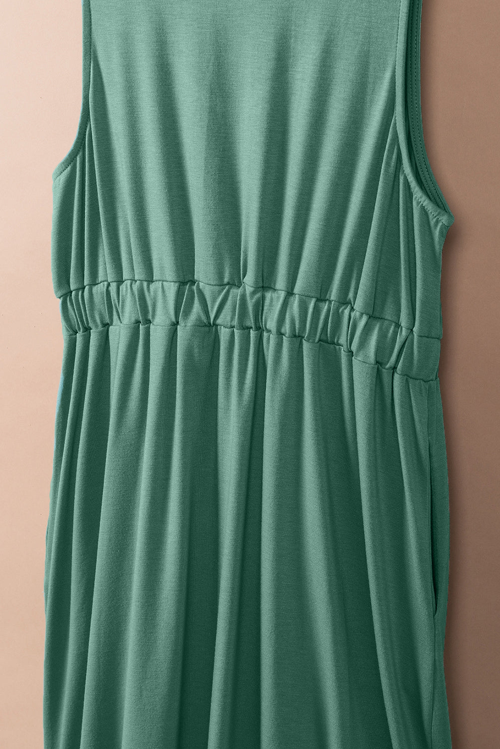 Sleeveless Button Front Short Basics Dress