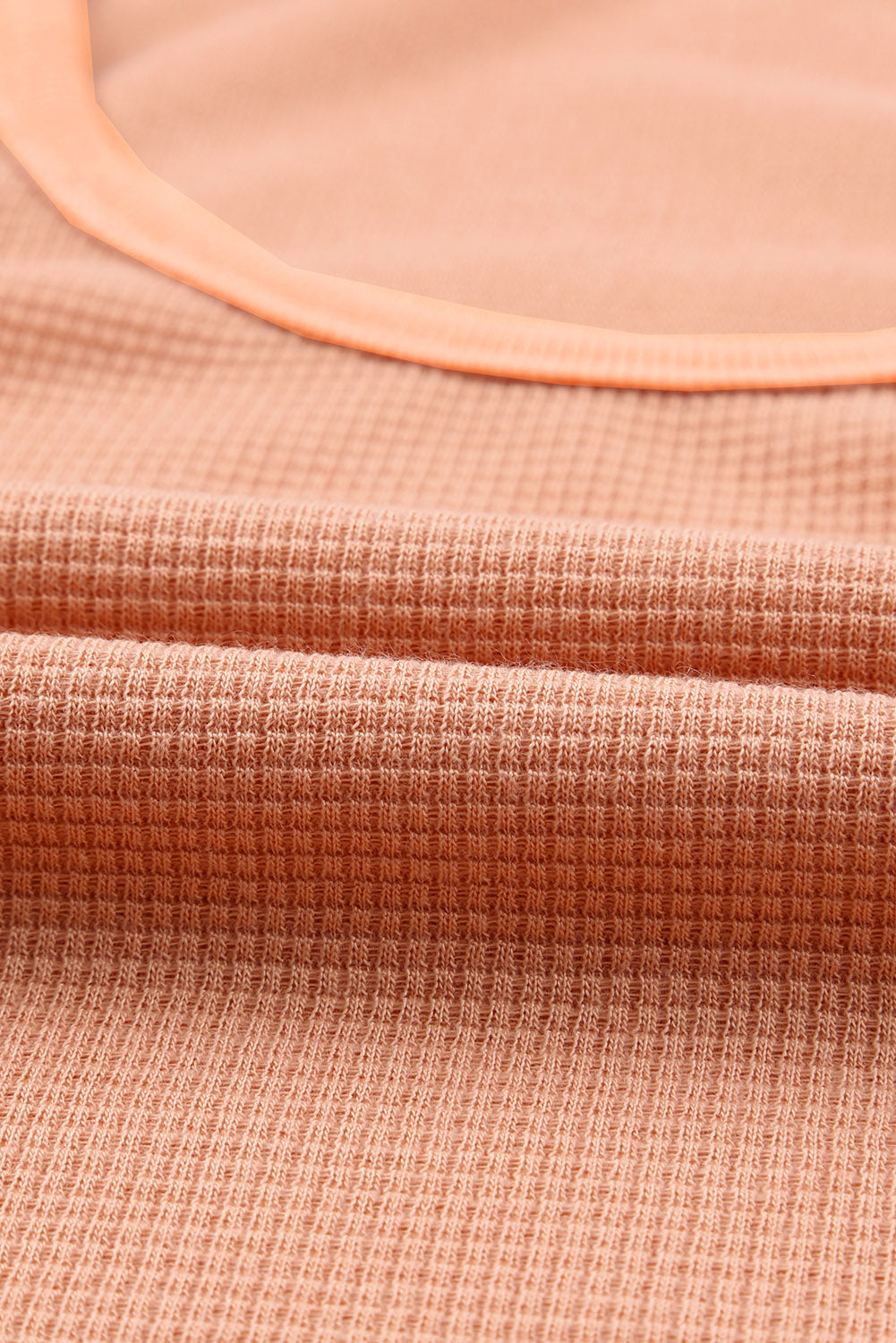 Plain Basic Waffle Knit U Neck Tank Top