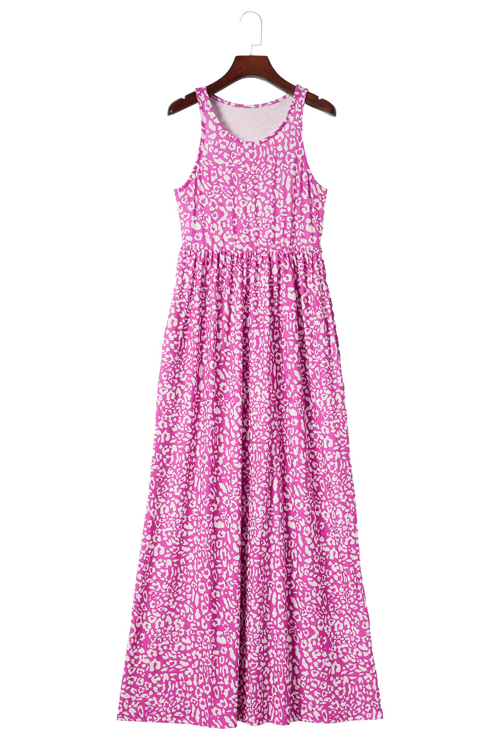 Leopard Pocketed Maxi Tank Dress