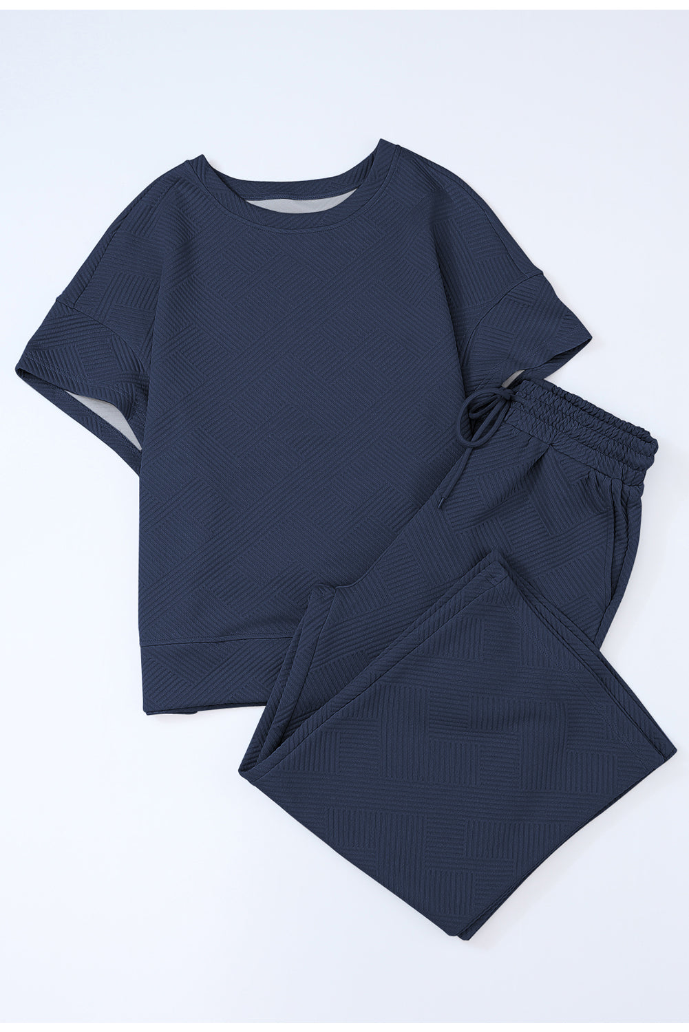 Loose Fit T Shirt and Drawstring Pants Set