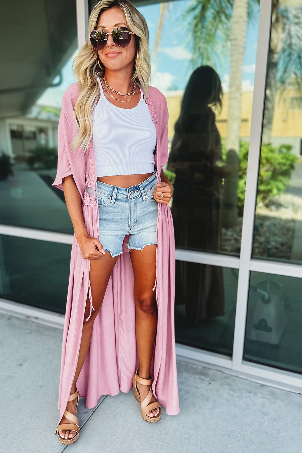 Open Front Maxi Kimono