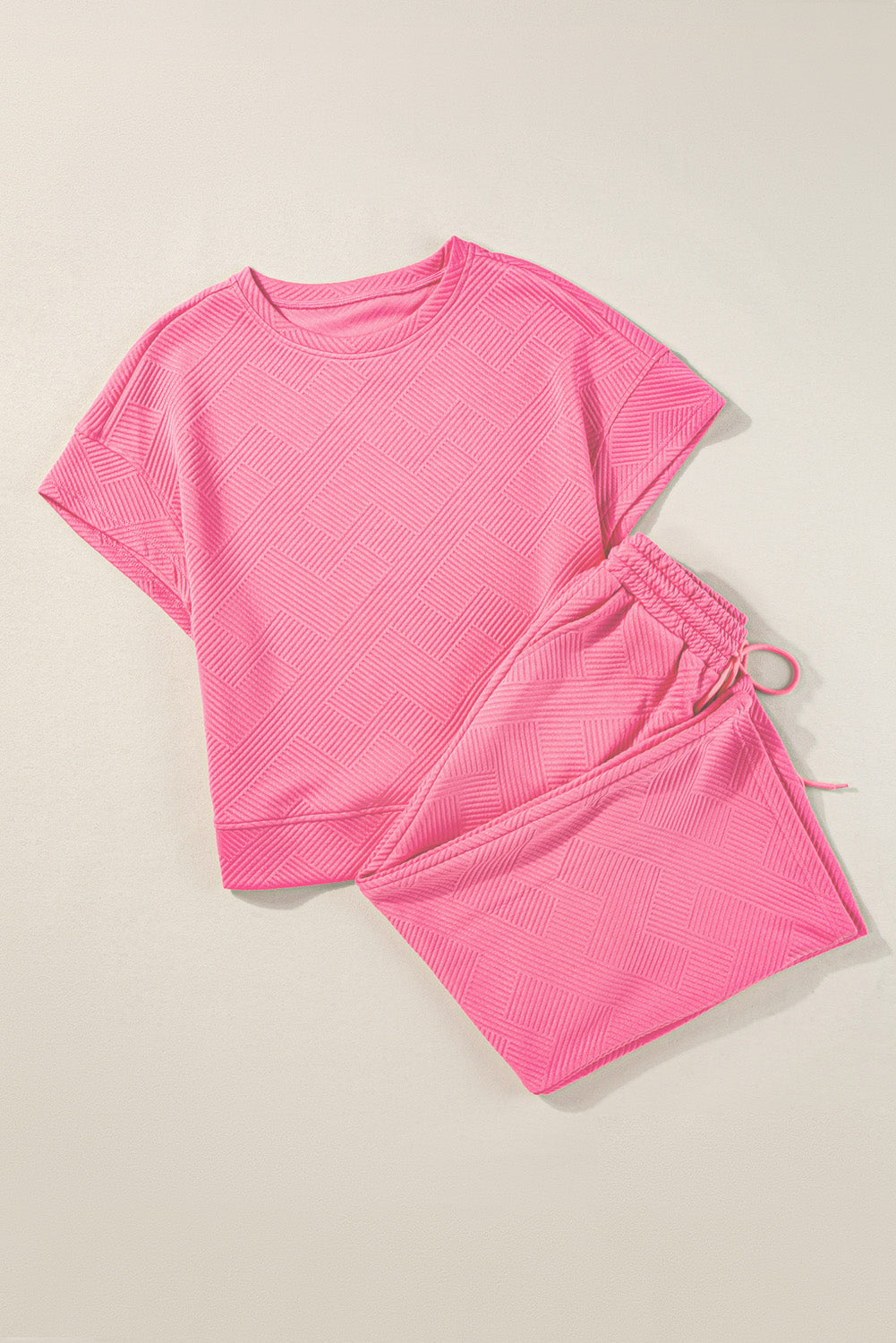 Loose Fit T Shirt and Drawstring Pants Set