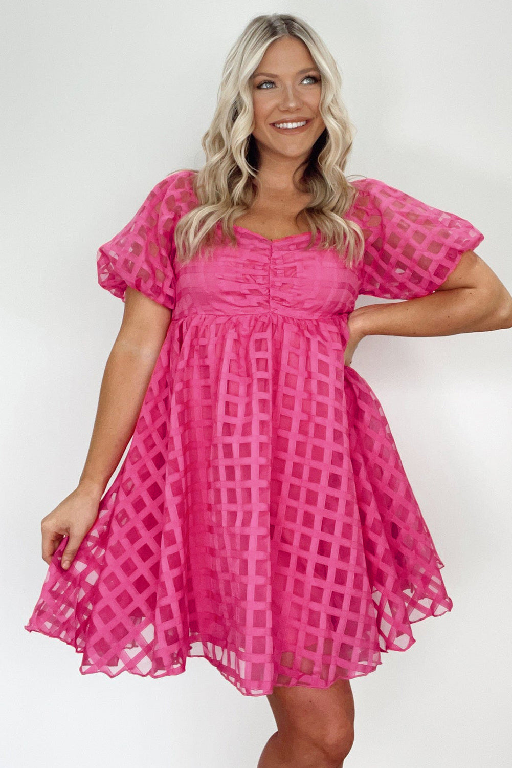 Strawberry Pink Babydoll Dress