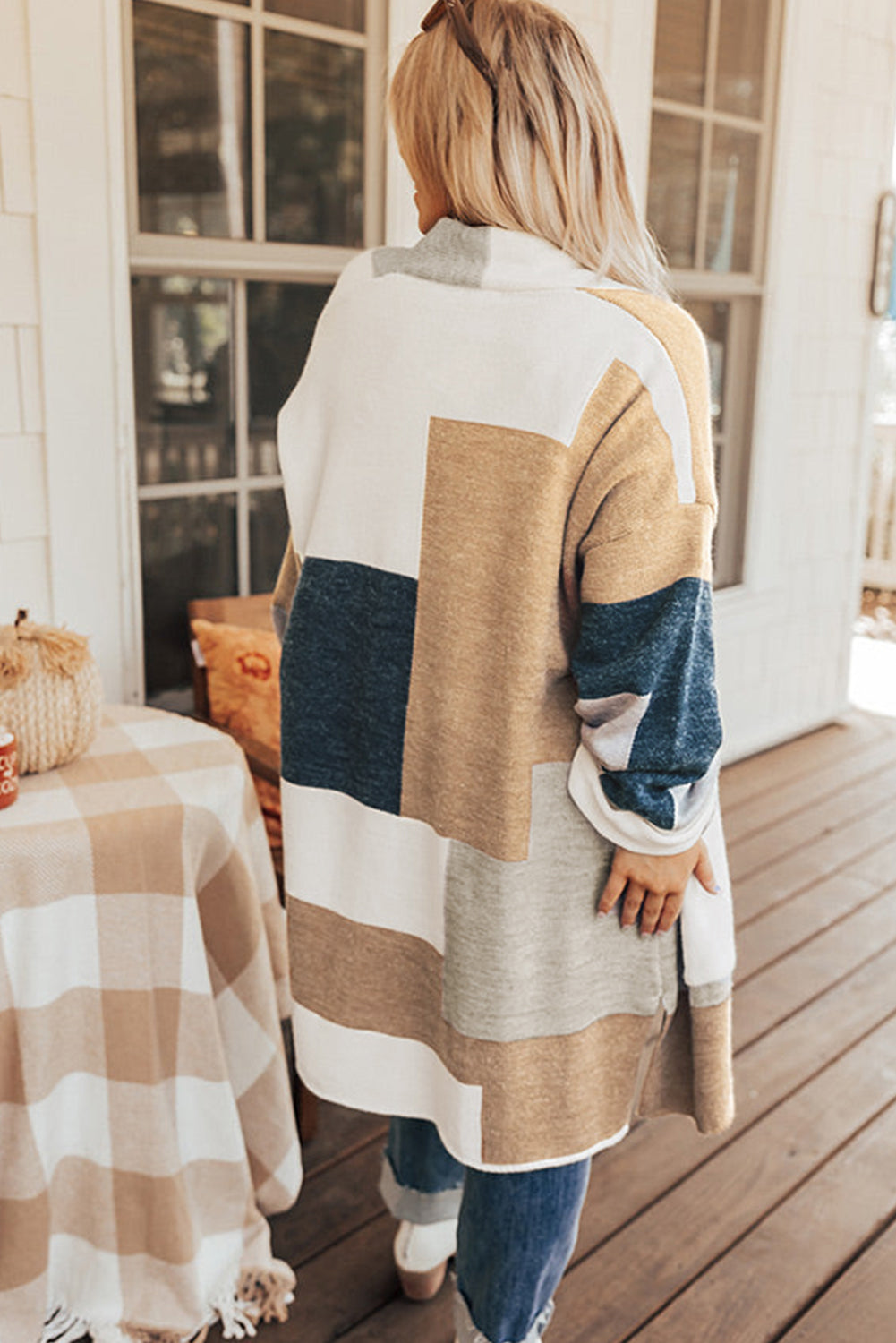 Colourblock Knit Cardi